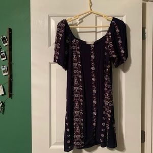 Navy Altar’d state floral dress